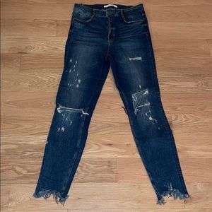 Extremely distressed Zara jeans